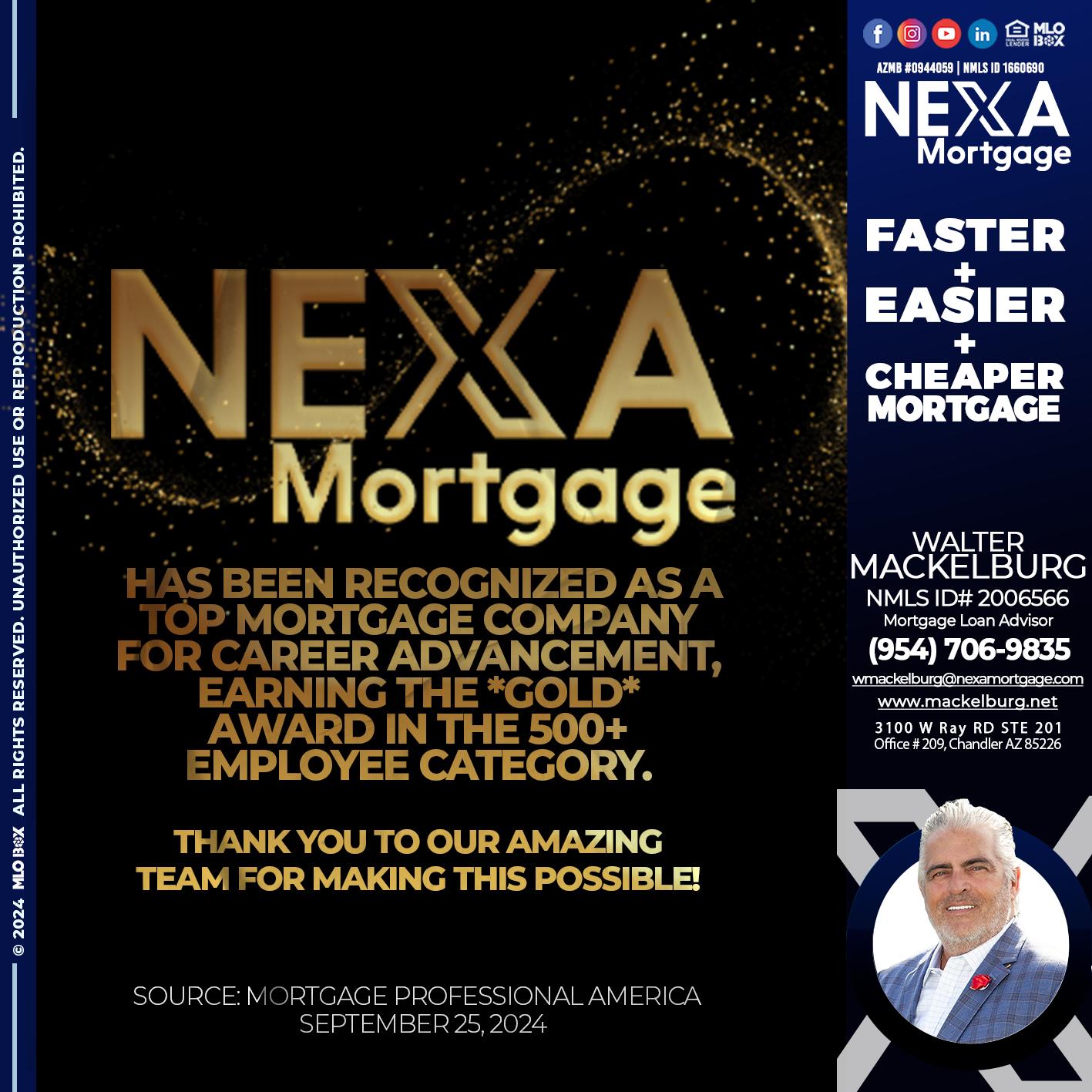 nexa 500 - Walter Mackelburg -Mortgage Loan Officer