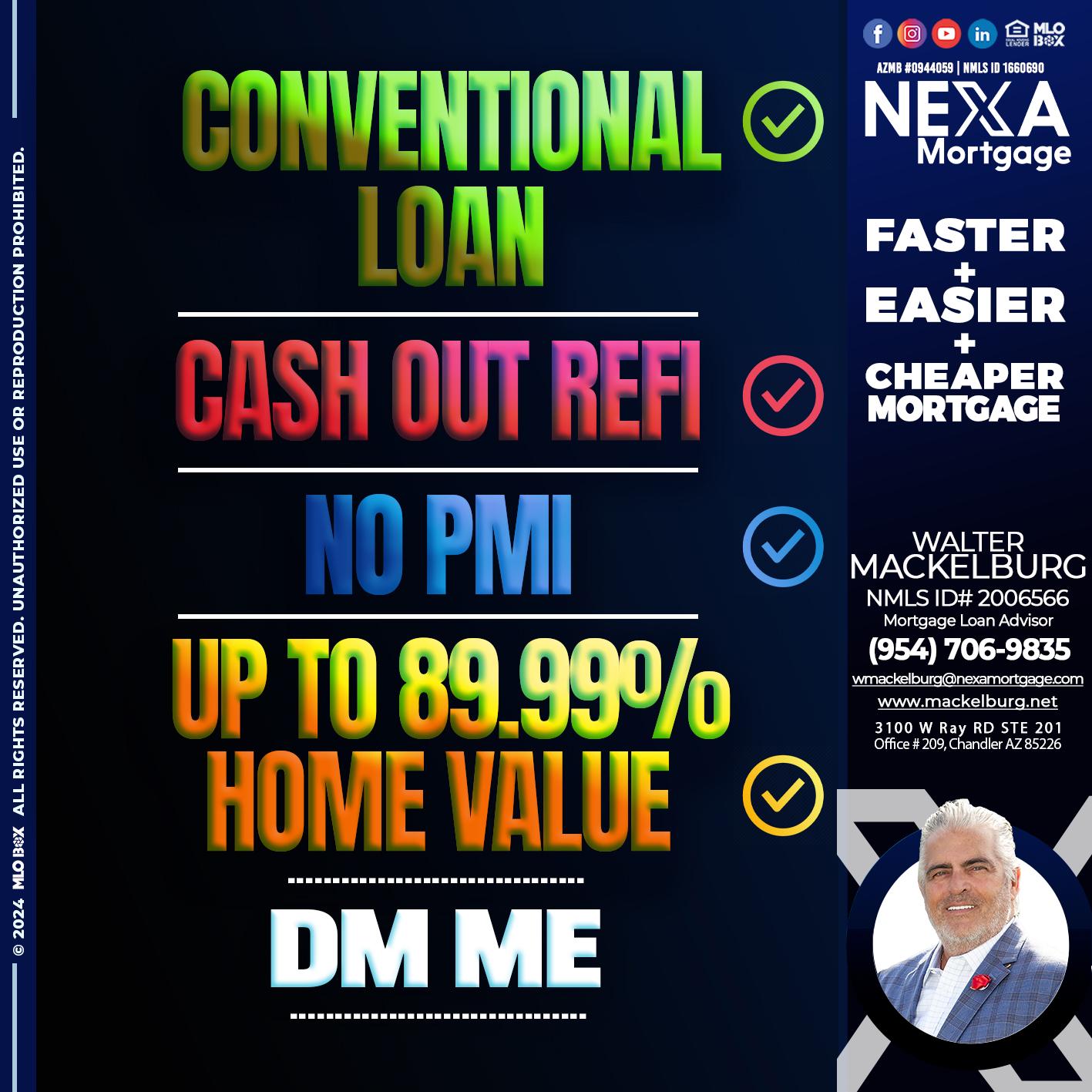 CONVENTIONAL LOAN - Walter Mackelburg -Mortgage Loan Officer