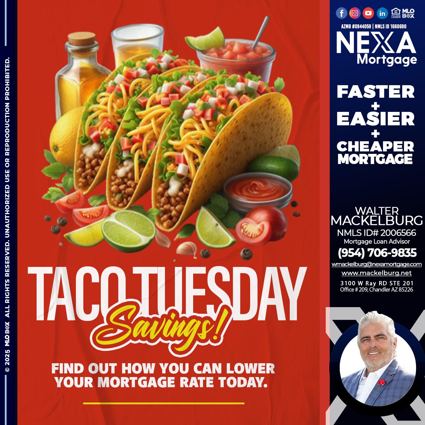 TACO TUESDAY - Walter Mackelburg -Mortgage Loan Officer