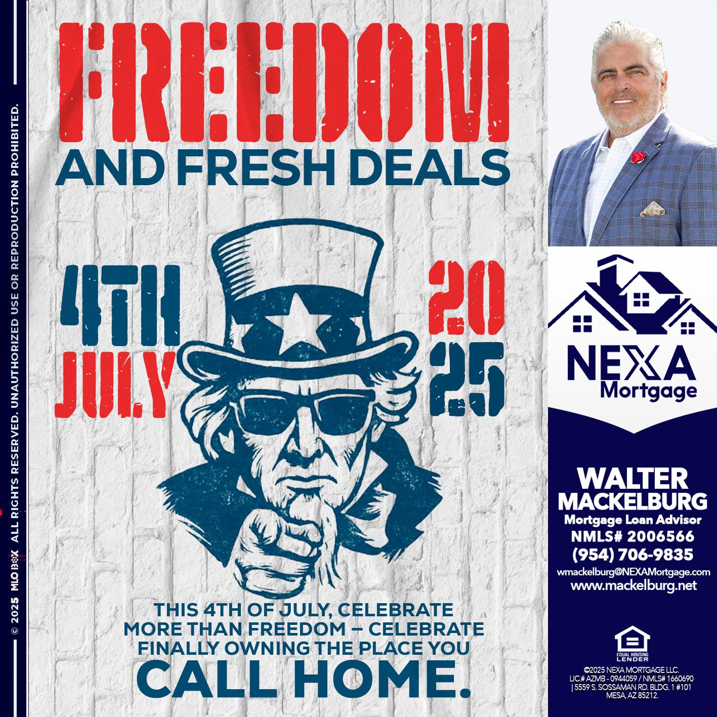 FREEDOM - Walter Mackelburg -Mortgage Loan Officer