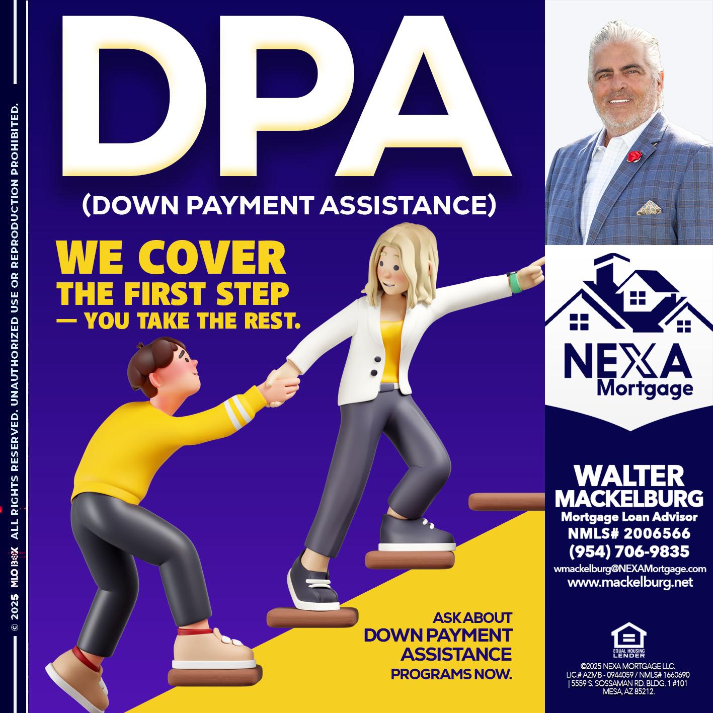 DPA LOANS - Walter Mackelburg -Mortgage Loan Officer