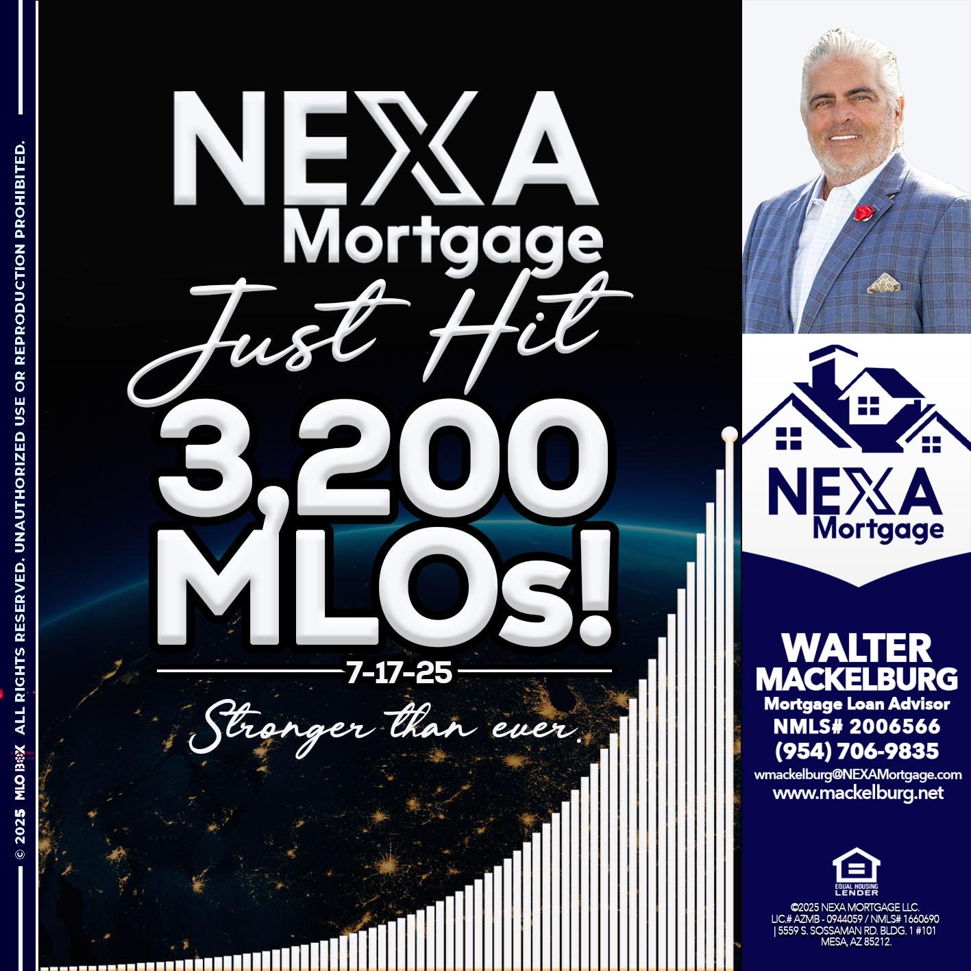 3200 MLOs - Walter Mackelburg -Mortgage Loan Officer