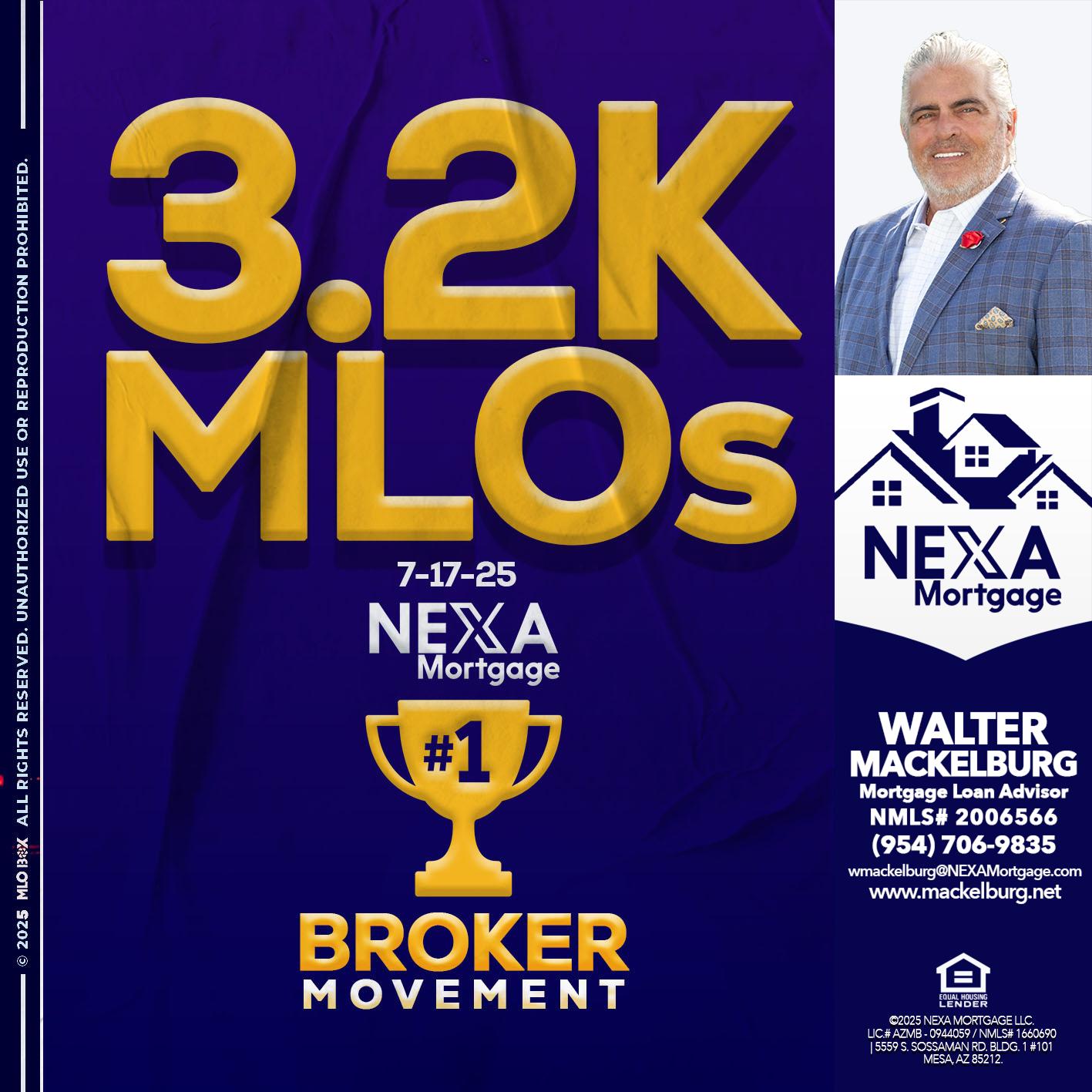 3.2K MLOs - Walter Mackelburg -Mortgage Loan Officer