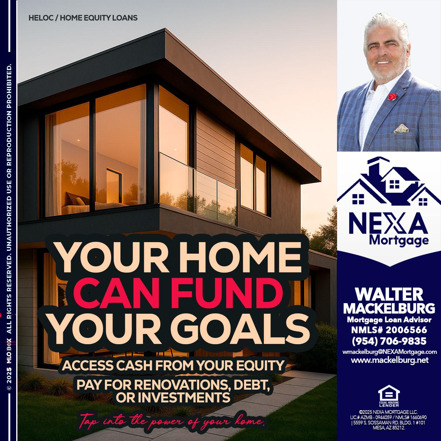 HELOC - Walter Mackelburg -Mortgage Loan Officer
